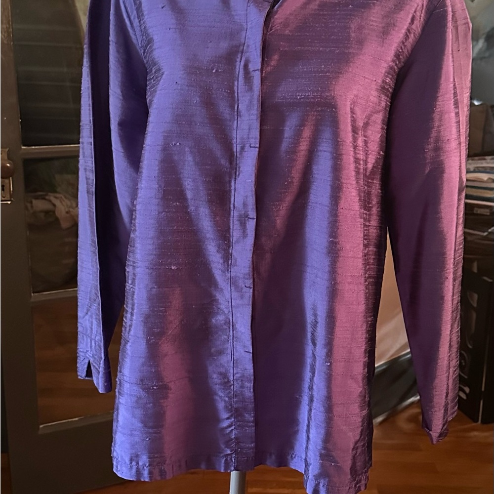 Silk shantung shirt